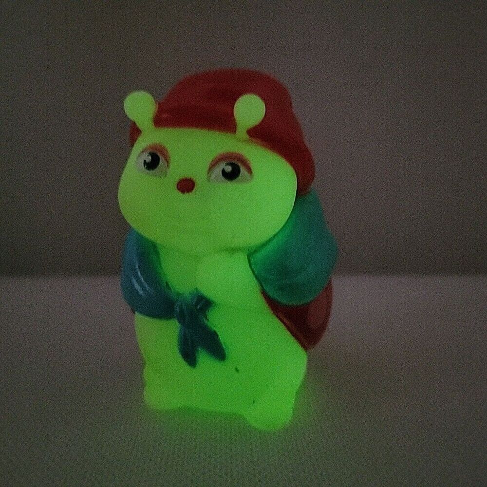 Playskool Glo Worm Bug Friends Glo Bop Ladybug Hasbro Glow 1986 Finger Puppet